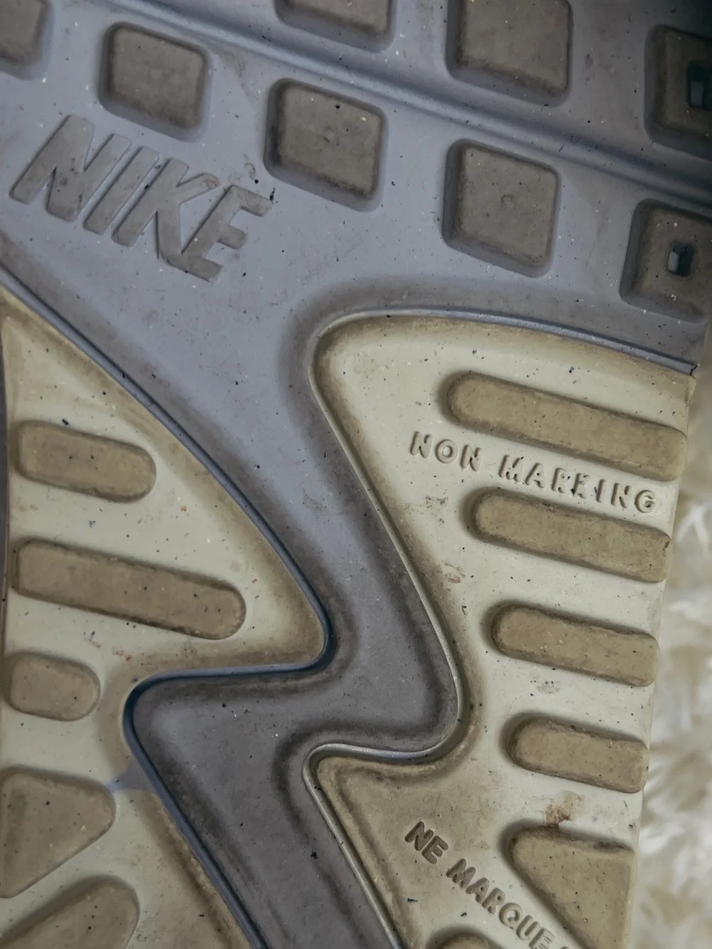 Nike Air Max 90 sneakers in white with blue and green accents